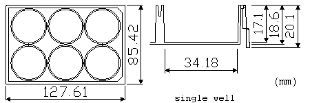 6孔细胞培养板尺寸图